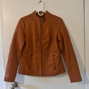 Baccini Women's Tan Leather Jacket